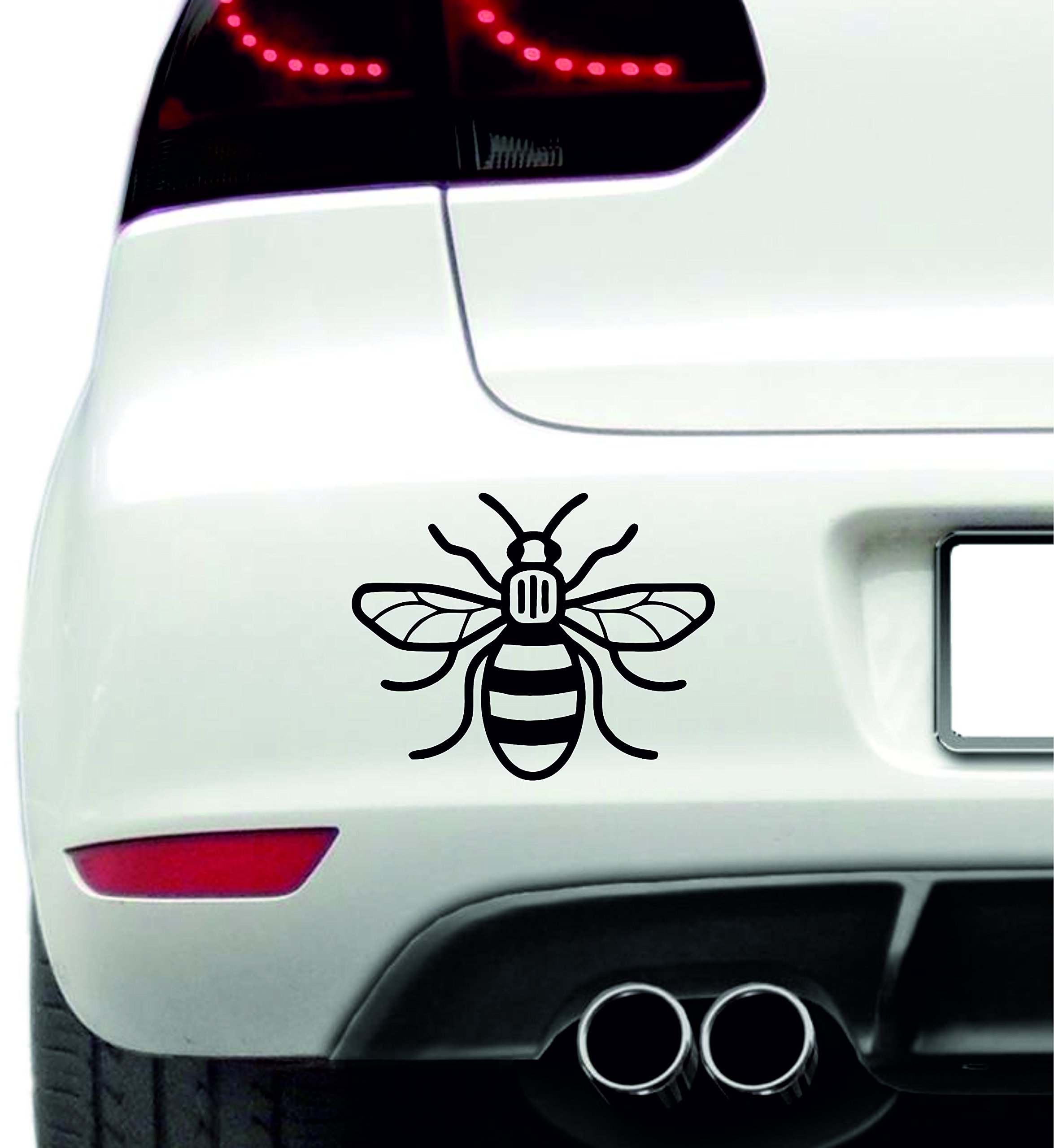 Black Manchester Bee Vinyl Decal Sticker Car, Van, Laptop Proud to be Mancunian (2)