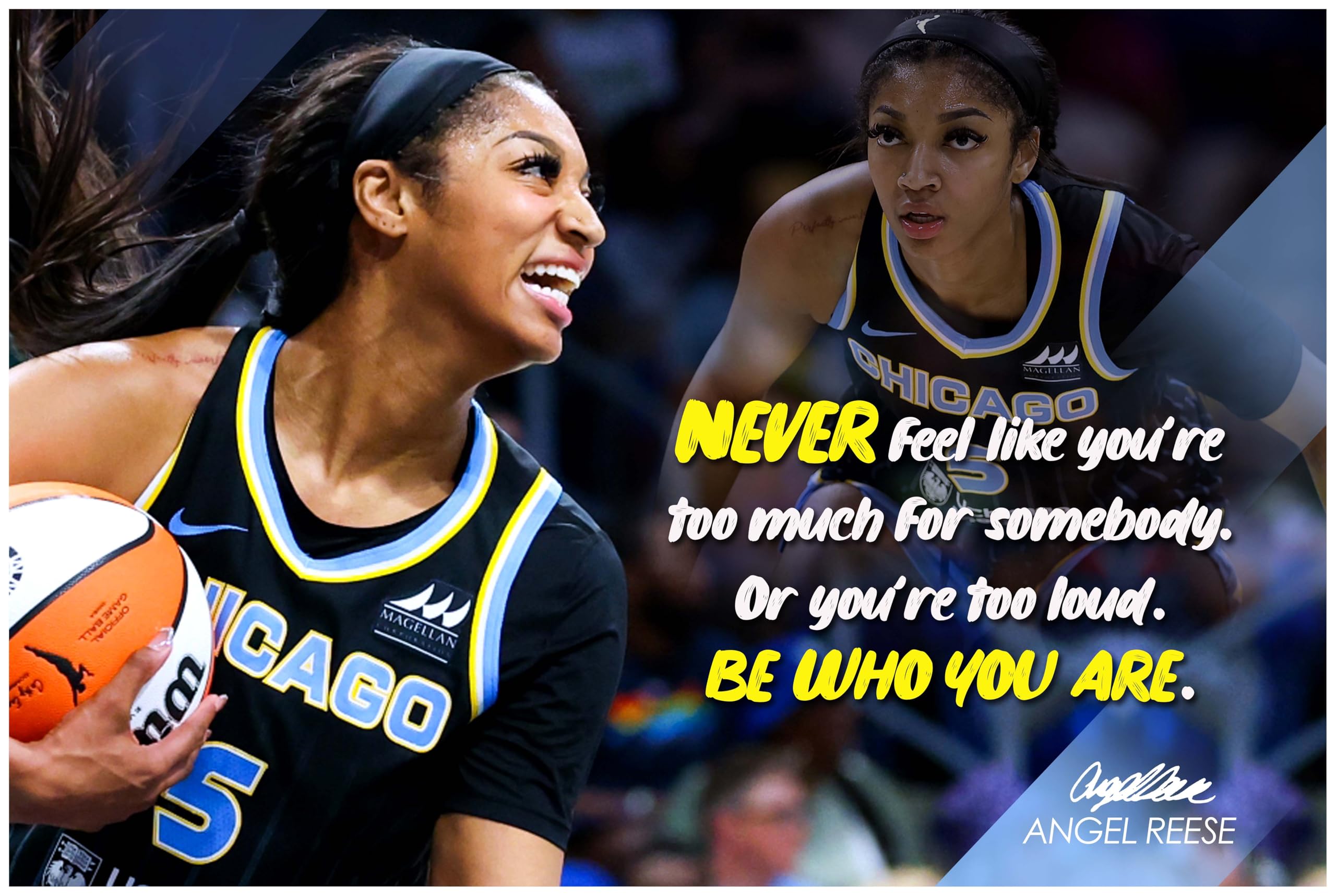 Amazon.com: Vincit Veritas Angel Reese Motivational Poster Quote ...