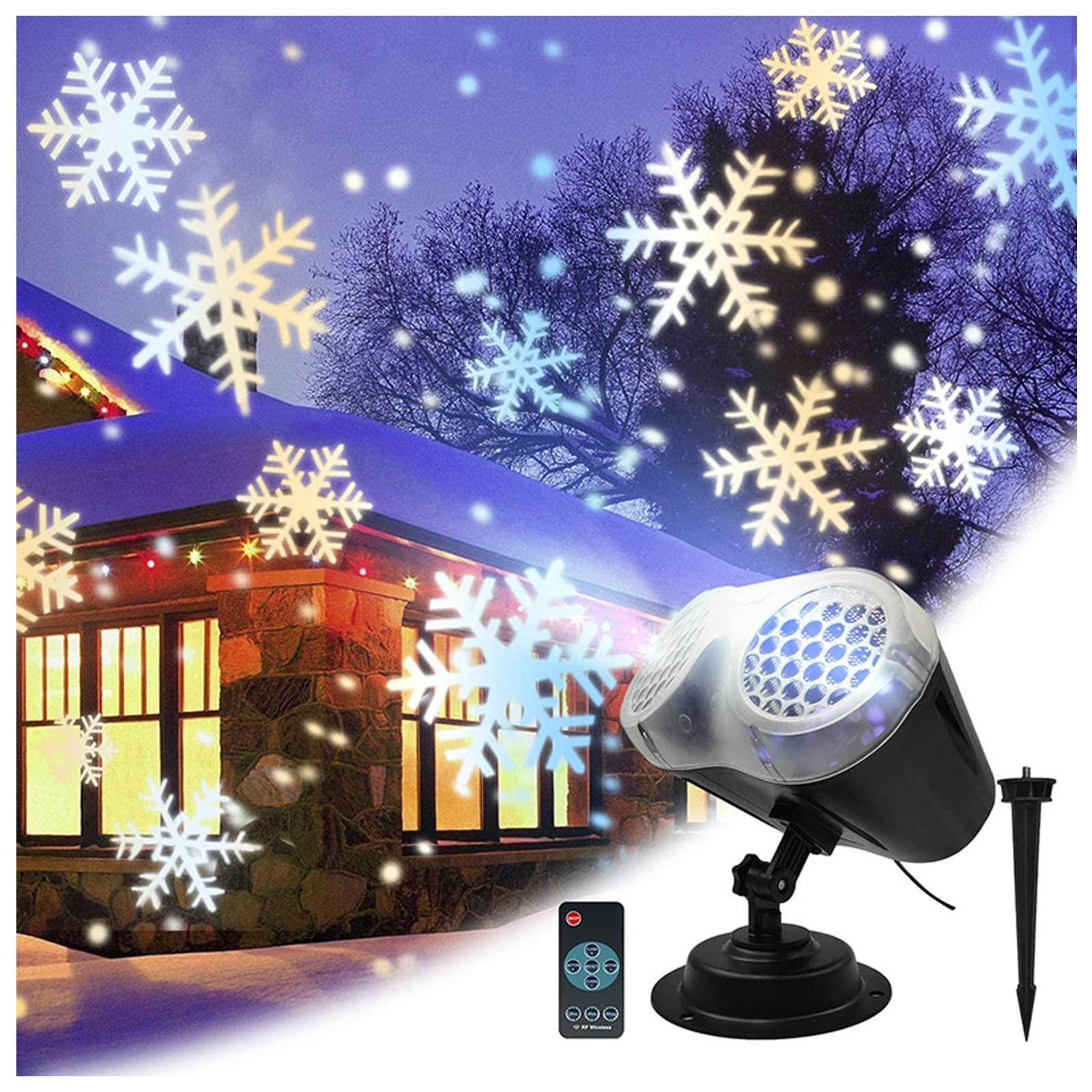 Projecteur de lumières de Noël d'extérieur, étanche et réglable