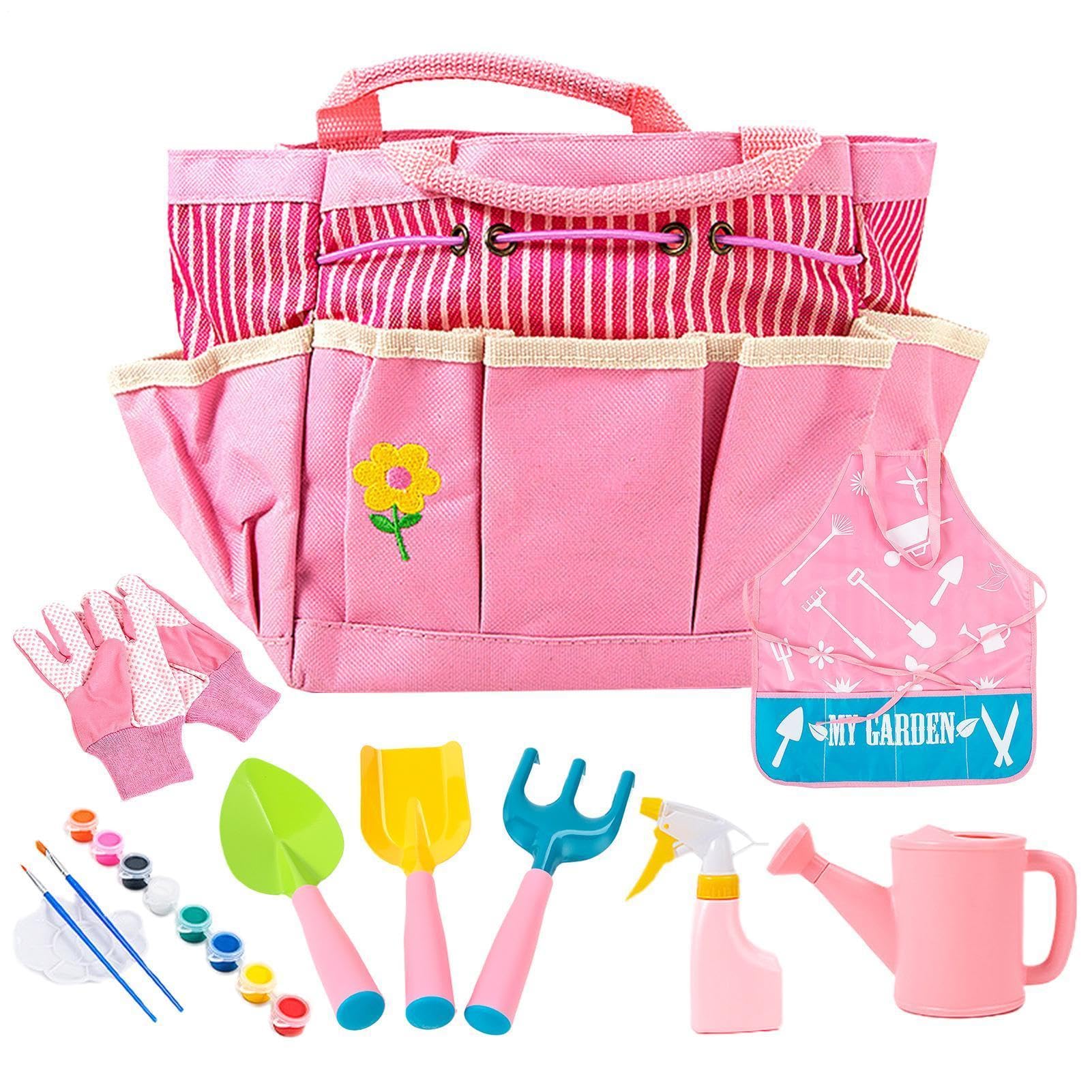 Attrezzi da Giardino per Bambini Pala Guanti Annaffiatoio Ergonomici | Attrezzature per il Giardinaggio all'Aperto Destinate ai Bambini per Casa Cortile Giardino Prato Famiglia Asilo Compleanno