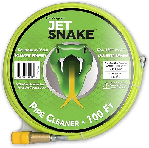 Miniatura 7 de Chorro de alcantarillado de 50 pies - Trenza de acero flexible - Completo y listo para usar - Para tu lavadora a presión eléctrica