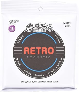Martin Retro Acoustic Guitar Strings - .011-.052 Custom Light MM11