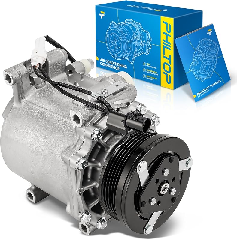 Compressor do ar-condicionado PHILTOP com embreagem para Mitsubishi Lancer 2002–2007 2.0L – 1 unidade