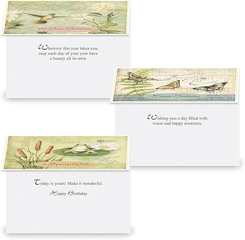 Miniatura 6 de Nature's Sanctuary - Tarjetas de felicitación de cumpleaños, juego de 20 (10 diseños), grandes de 5 x 7 pulgadas, tarjetas de feliz cumpleaños con