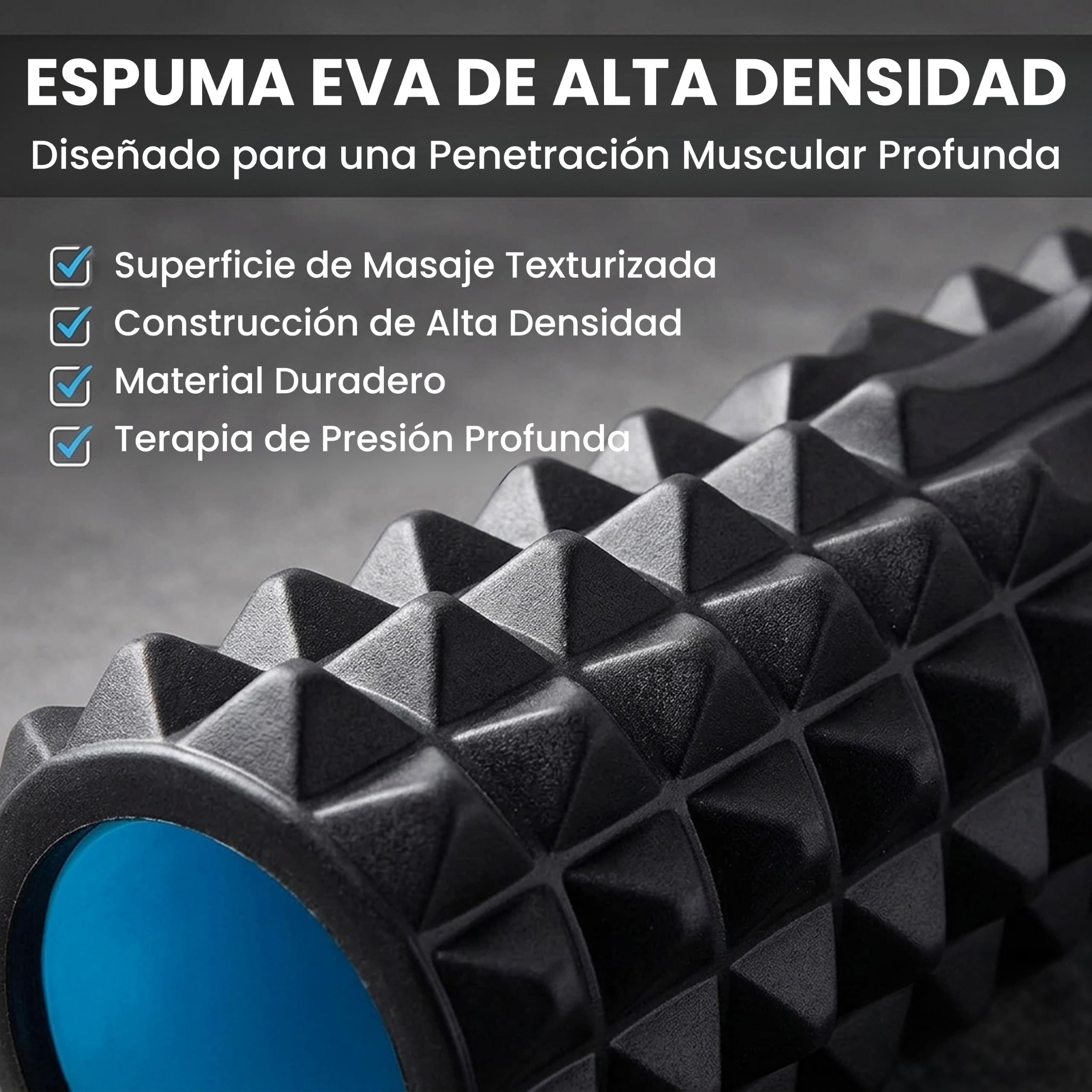 Fitem Set de rodillos de masaje Foam Roller, rodillo para espalda y músculos, ayuda a aliviar dolor de espalda, molestias musculares y puntos gatillo, favorece recuperación y bienestar