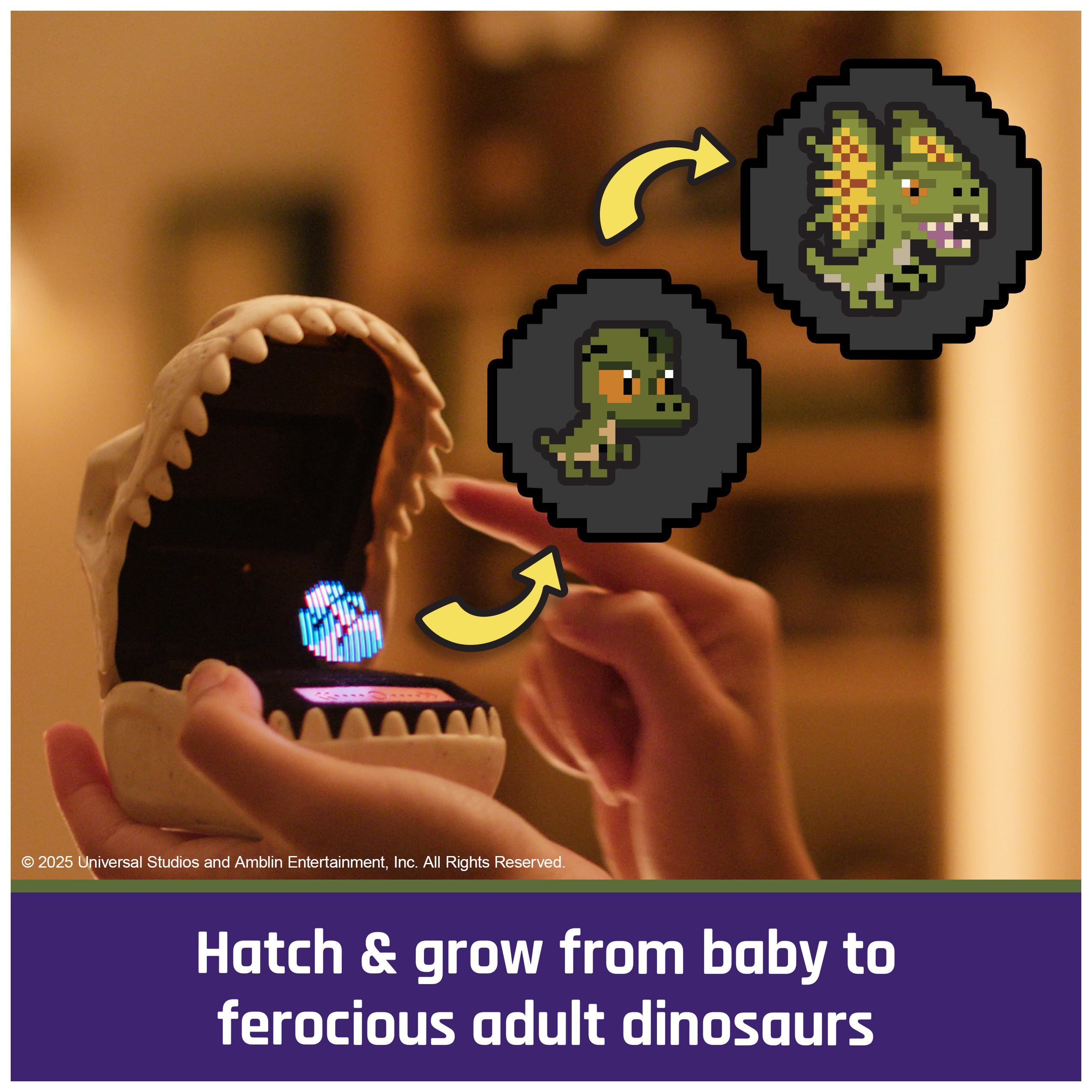 Jurassic World Interactive Dinosaur Toy with 25 Dinosaurs Inside, Reacts to Touch, Pods Connect & Interact, Digital Pet Kids Toys for Ages 5 and up