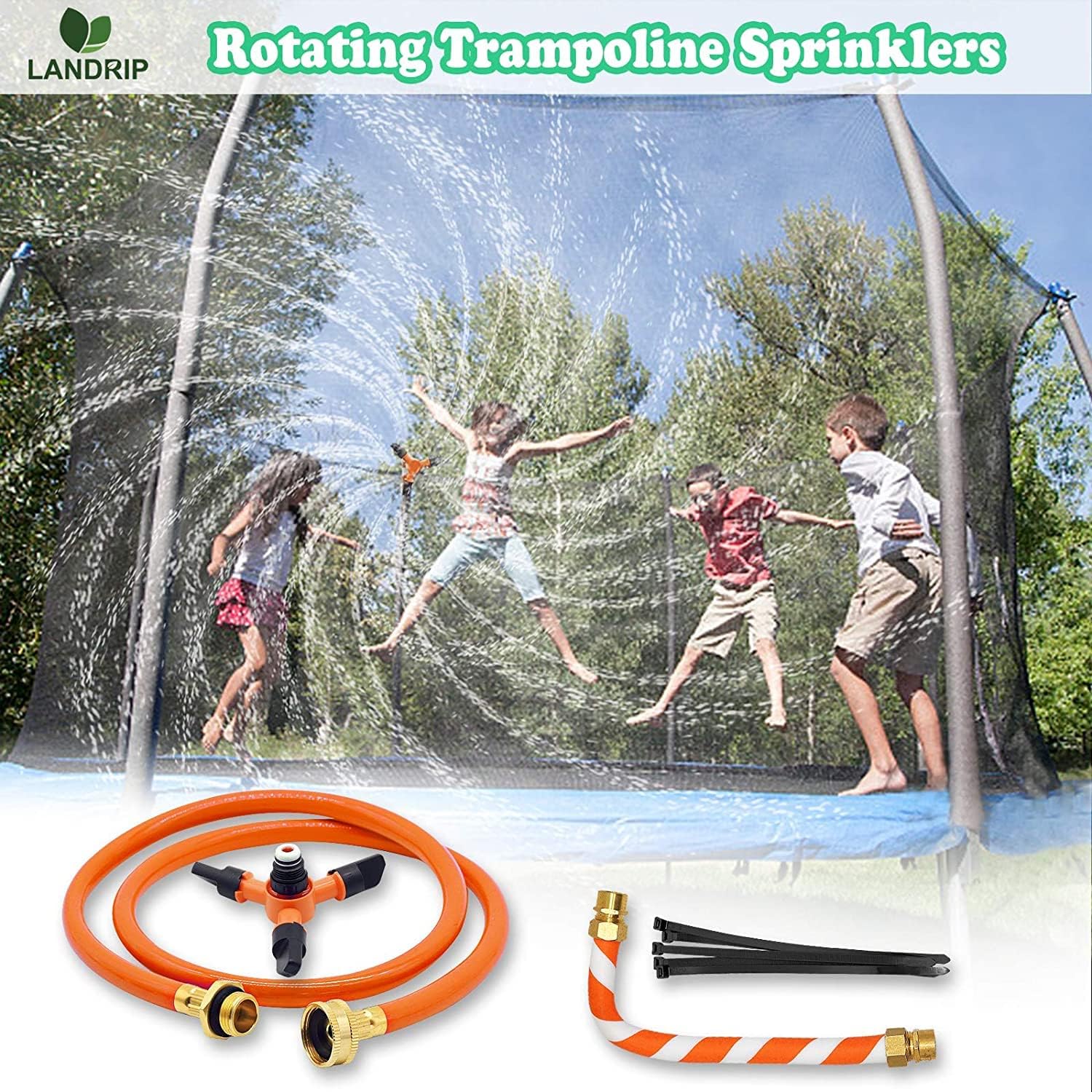 Trampoline Sprinkler, 360 Degree Rotating Sprinkler for Trampolines for