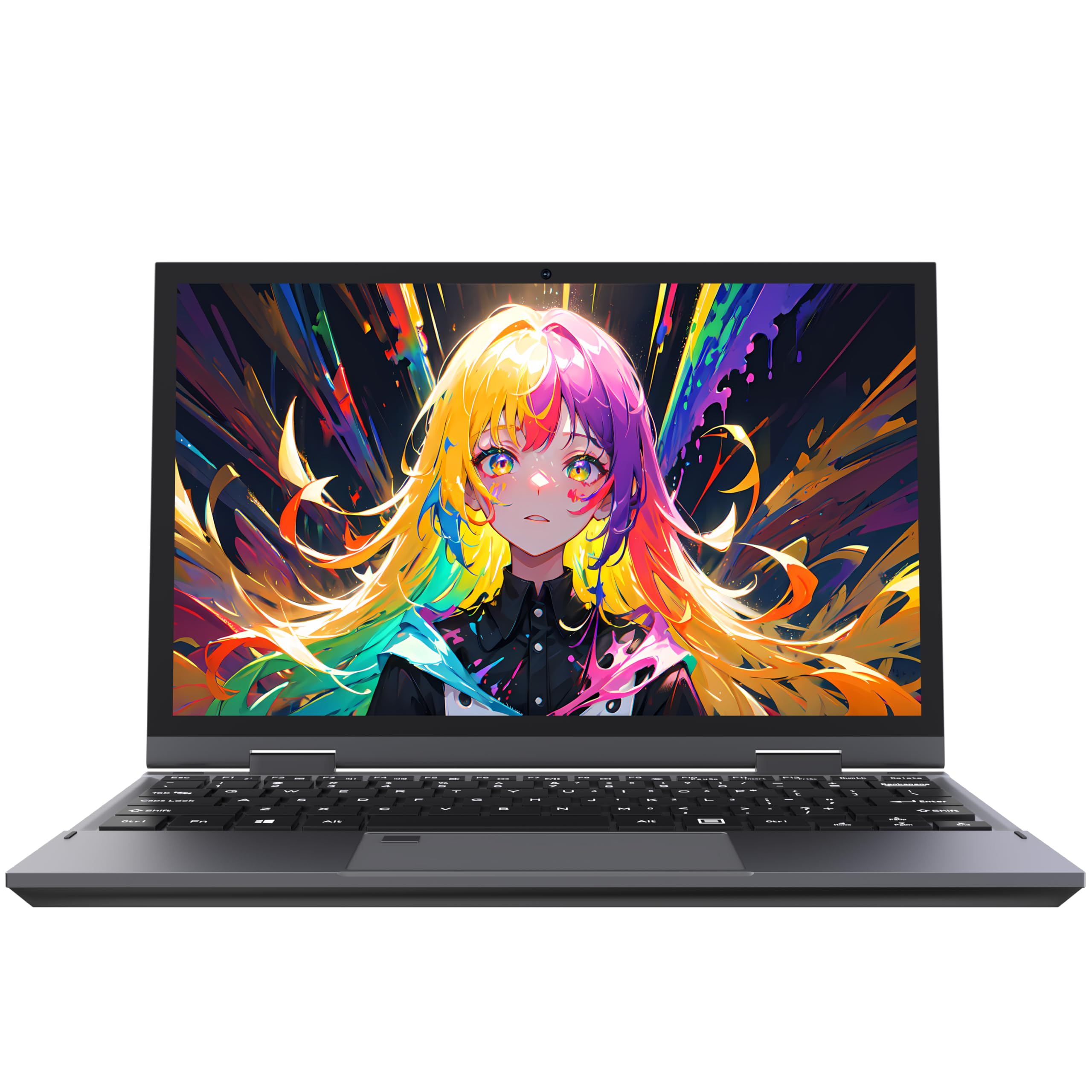 Amita 11 Zoll 2-in-1 Laptop mit Touchscreen, 360° Convertible Notebook, 16 GB RAM, M.2 SSD, FHD 2000x1200 Display, Hintergrundbeleuchtete TypeC, WiFi/BT(16GB RAM+1TB SSD)
