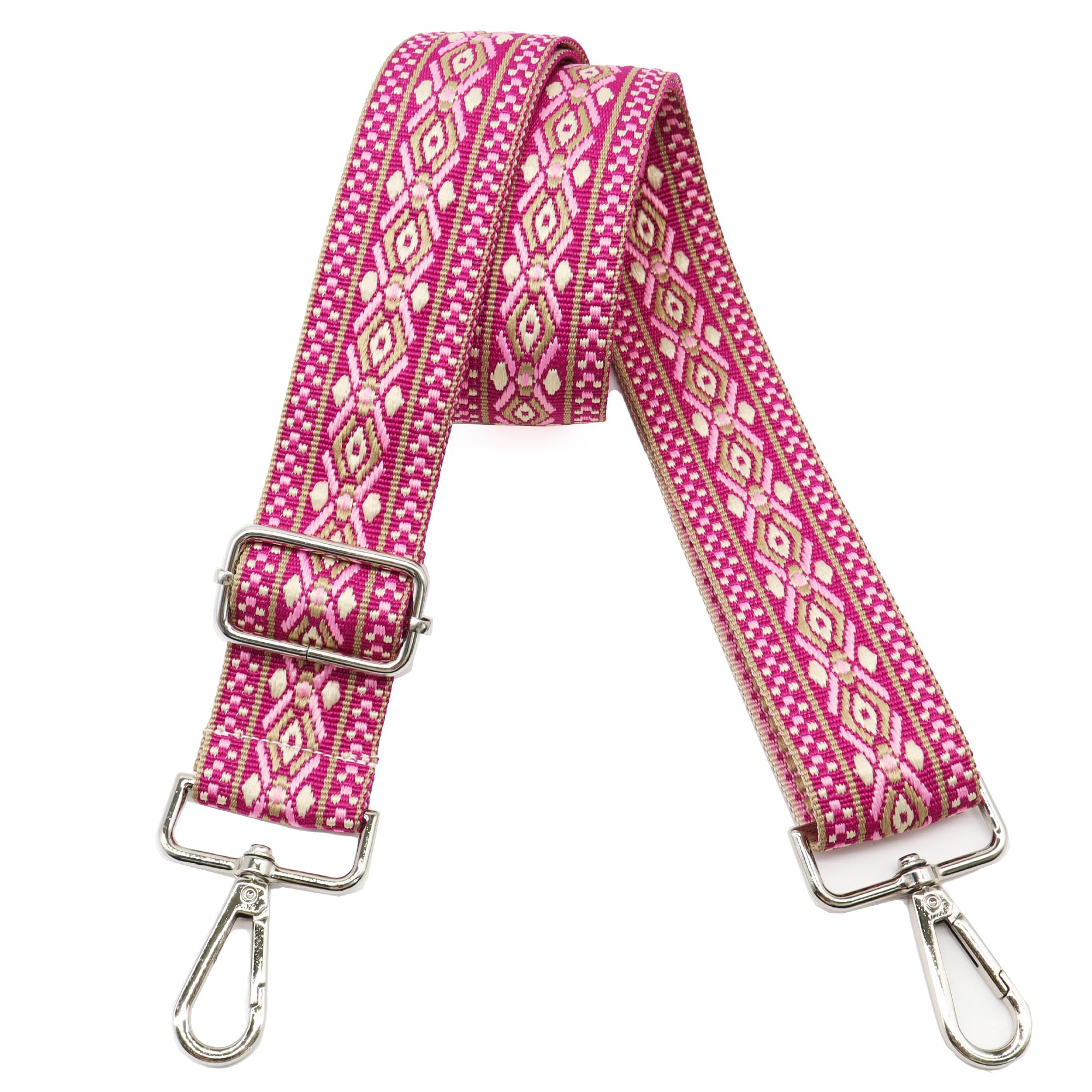 LEMEDE Purse Strap Adjustable Replacement Crossbody Bag Straps Retro Jacquard Embroidery Shoulder Straps for Shoulder Bag