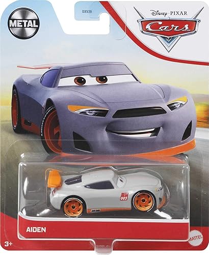 Miniatura 4 de Disney Cars Toys Aiden - Vehículos de personajes favoritos de los fanáticos a escala 1:55 para carreras y contar historias, regalo para niños a