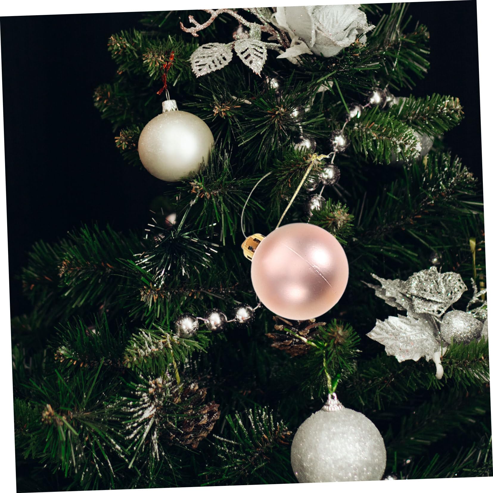 jojofuny 100 Pezzi Palle Natalizie in Abs per Decorazioni Natalizie Soffici e Resistenti per Feste di Natale