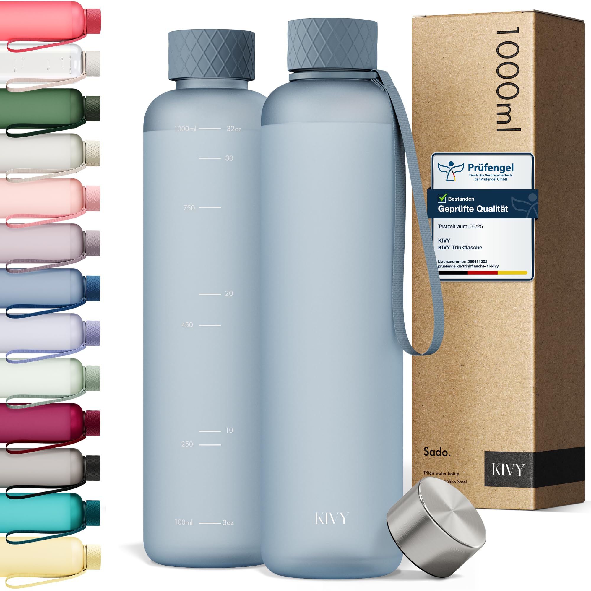 KIVY Tritan-Wasserflasche der 2. Generation