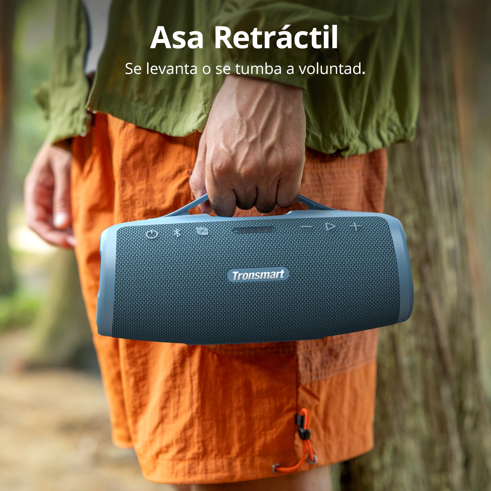 Tronsmart Mirtune S100 Altavoz portátil bluetooth, 50 W, bajos impactantes y agudos brillantes, mango retráctil, 20 horas de reproducción, IPX7 impermeable, ecualizador personalizado, sofá