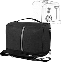 Kingshion Toaster Portable Storage Bag Compatible with Most 2-slice Toasters, Toaster Portable Storage Bag with zipper for Most 2-slice Toasters and Extra Accessories (Dark Grey)