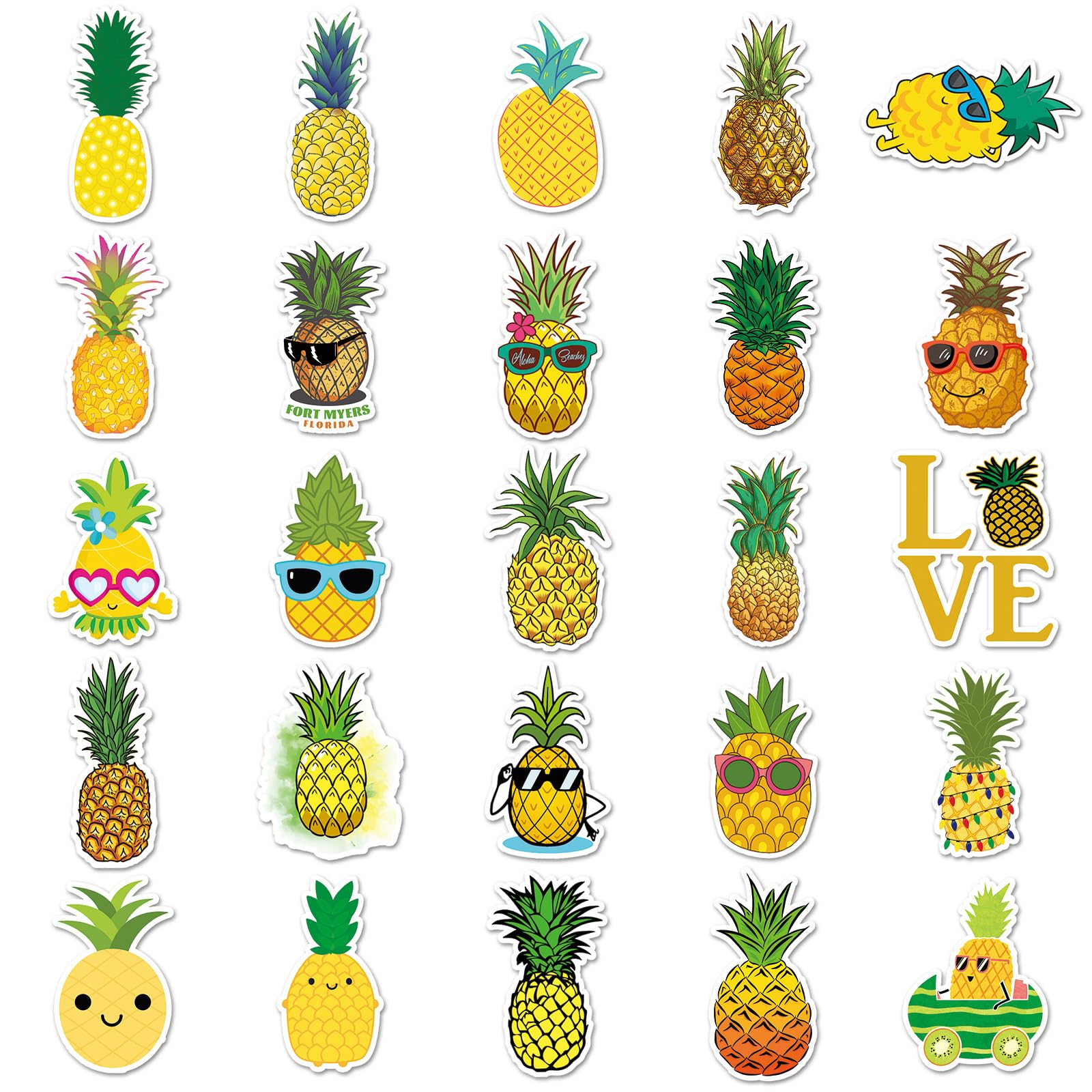 Ananas Pineapple Aufkleber Sticker Set Kinder Teenager 50 Stück Tiere Wasserfeste Vinyl Decals Laptop Skateboard Koffer Helm Auto Fahrrad Handy Motorrad Fahrrad Scrapbook Mitgebsel Tagebuch Tassen Ananas Pineapple Aufkleber Sticker Set Kinder Teenager 50 Stück Tiere Wasserfeste Vinyl Decals Laptop Skateboard Koffer Helm Auto Fahrrad Handy Motorrad Fahrrad Scrapbook Mitgebsel Tagebuch Tassen