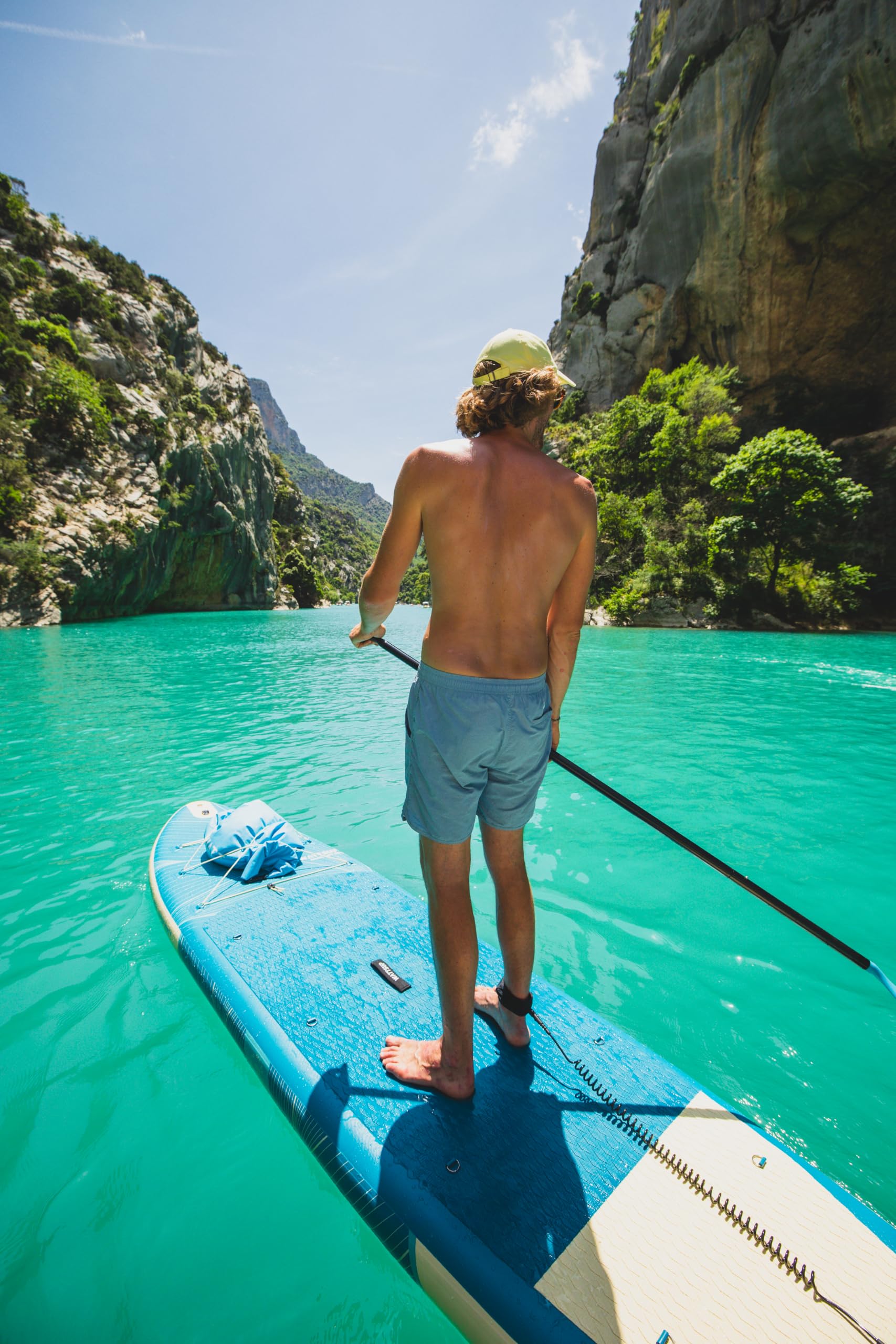 Wattsup - SUP Stand Up Paddle Gonfiabile MARLIN 12'5-378x89x15 cm, Dropstitch - Pacchetto completo: Remo 2in1, Leash, Pompa, Borsa di Trasporto - Fino a 185 kg - Blu
