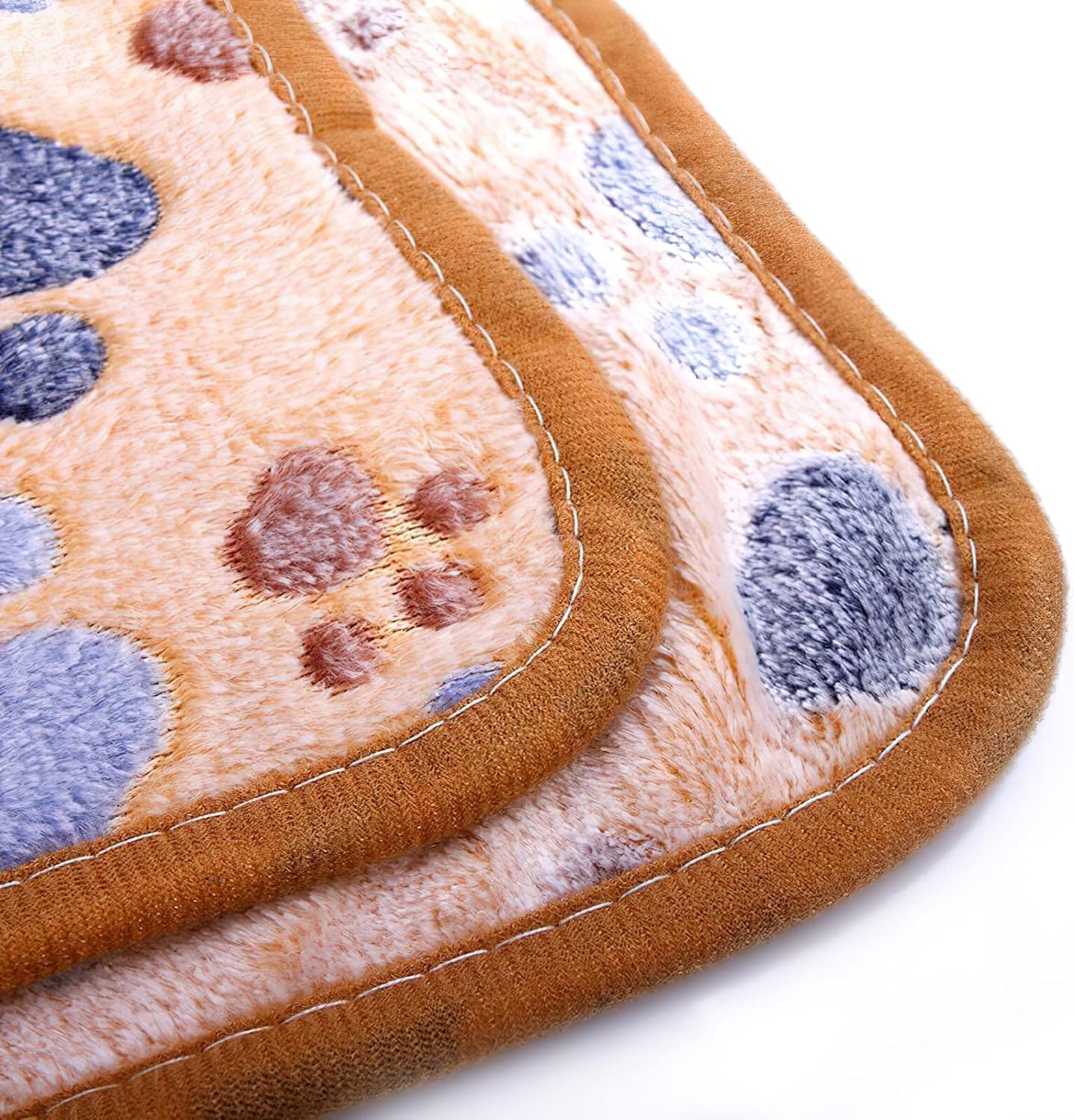 Lot de 16 couvertures moelleuses pour animaux de compagnie - Chaudes et douces - Motif pattes mignonnes - En flanelle lavable - Pour chiots, petits chiens, chats et chatons (60 x 40 cm)