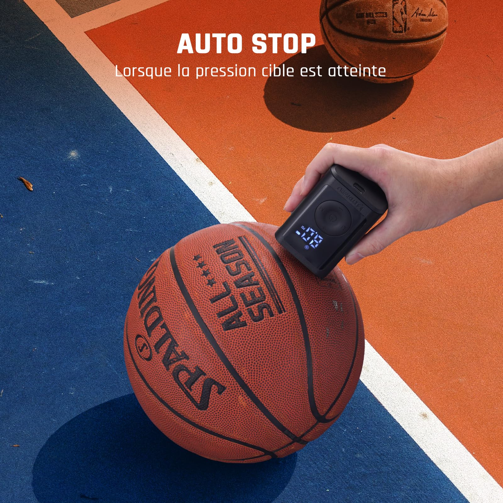 ETENWOLF P300 Plus Pompe à Ballon électrique De Basket