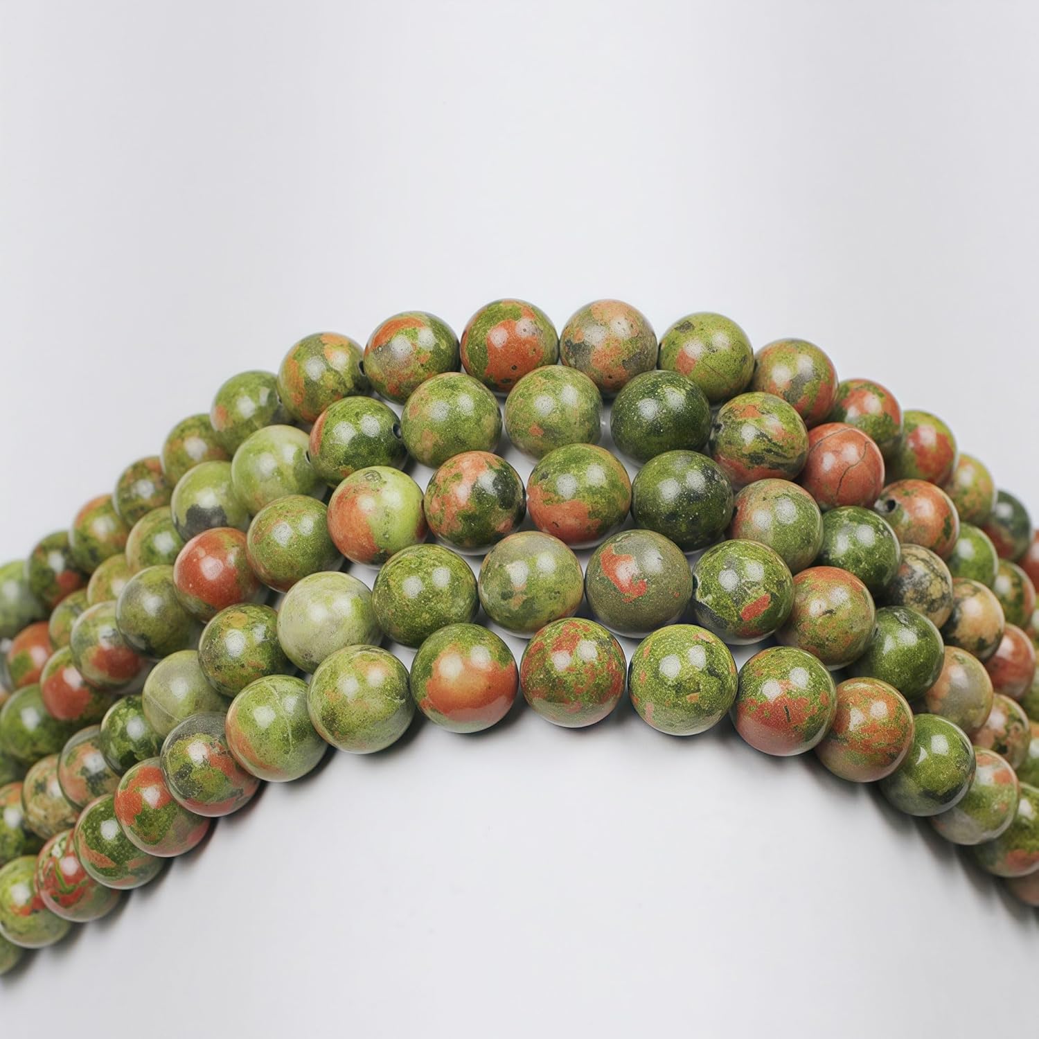 MJDCB Natural Stone Beads Unakite Round Loose Spacer Beads 15'' 4m 6m 8m 10mm 12m for Jewelry Making (6mm) - Image 6