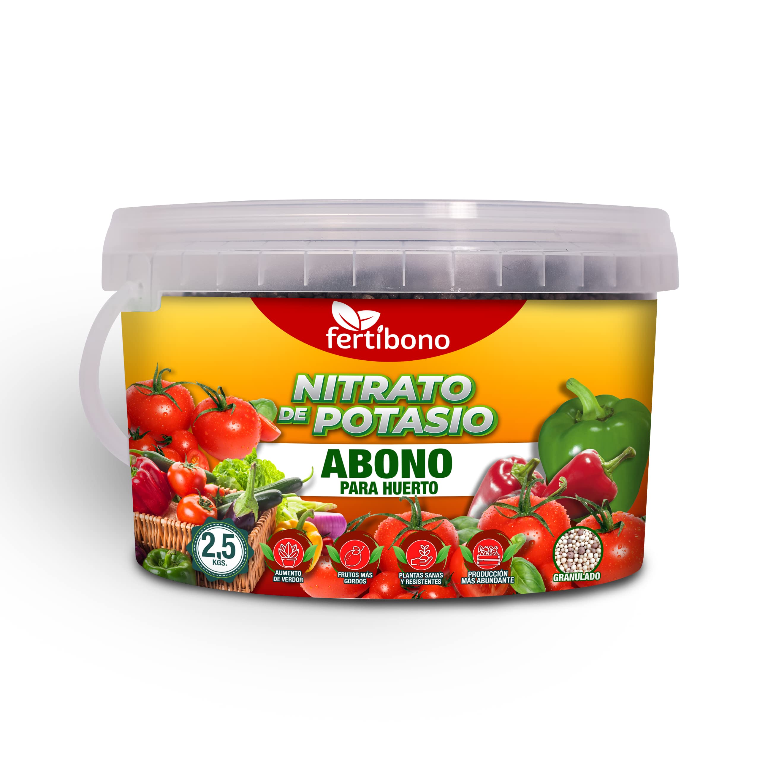 FERTIBONO, Nitrato de potasio,Puro (KNO3) 13-00-46, Huerto, Tomates, Melones,Frutales, Arboles (2,5.0)