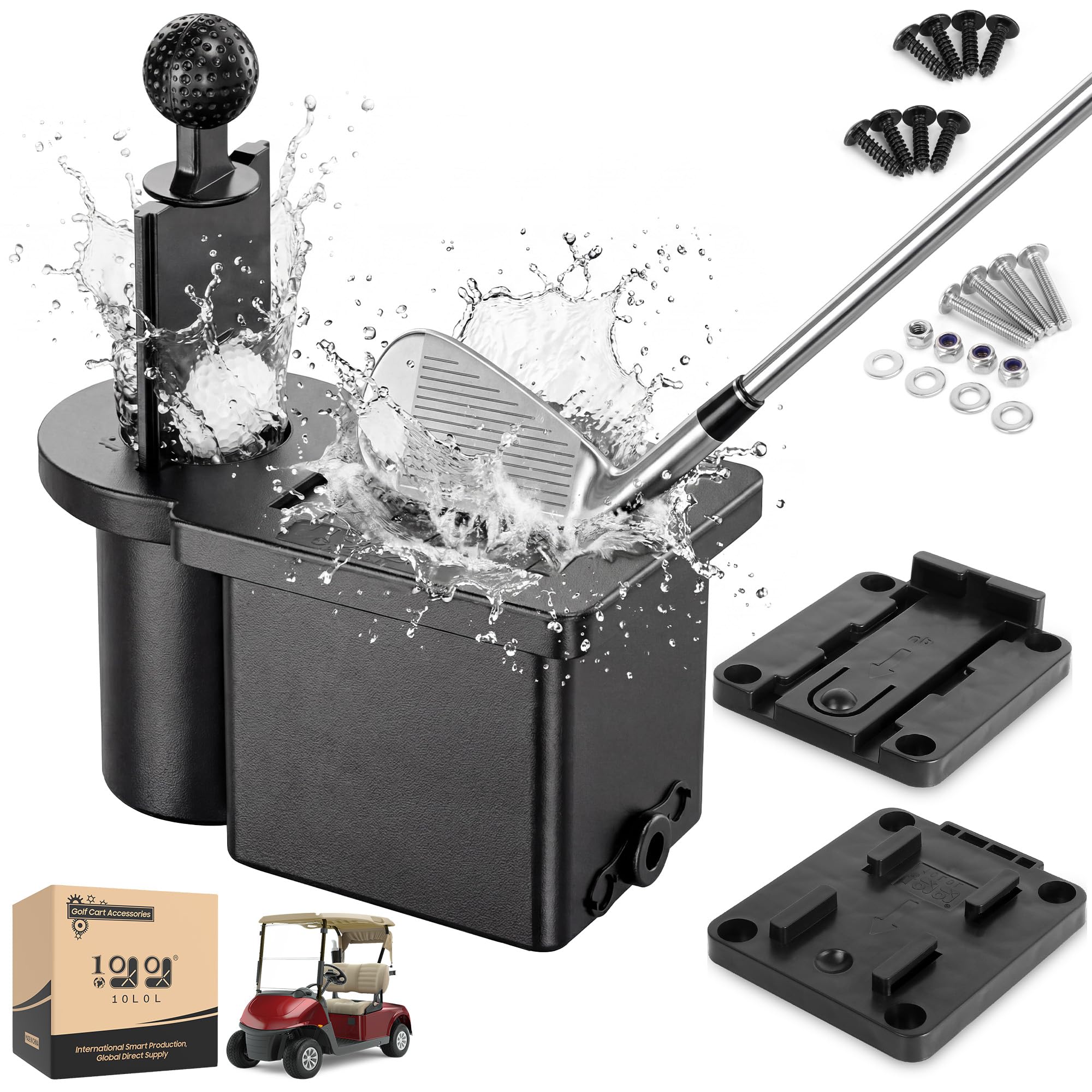 Photo 1 of 10L0L Golf Cart Ball Washer and Club Head Cleaner Kit Detachable Golf Club Head and Ball Washer Golf Cleaner for EZGO Club Car Yamaha