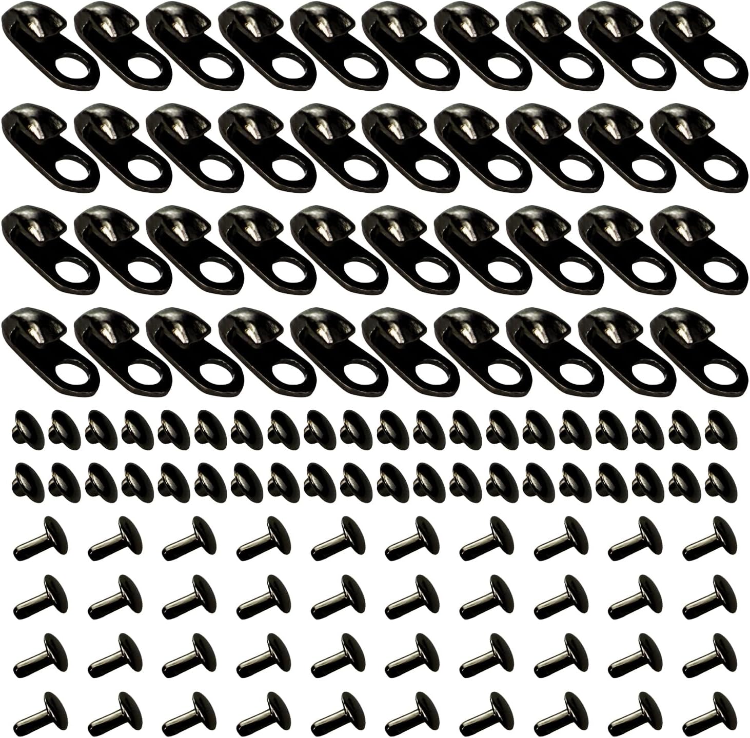40-Piece Metal Boot Lace Hooks & Rivets Kit for Hiking & Repair