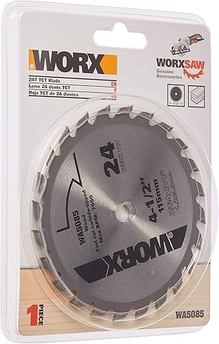 WORX Hoja de sierra circular, 4 1/2 "pulgadas,Hoja 24T TCT WA5085