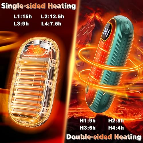 Miniatura 67 de Calentadores de manos recargables – Calentadores de pies eléctricos paquete de 2 unidades de hasta 127.4 ℉ con 15 horas de calor, pantalla LED