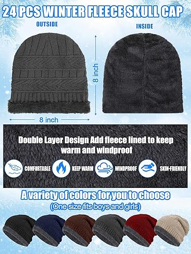 Miniatura 2 de Conjunto de calcetines y guantes de invierno para niños y niñas, gorro de lana de punto cálido con bolsas de organza, regalos de Navidad de invierno