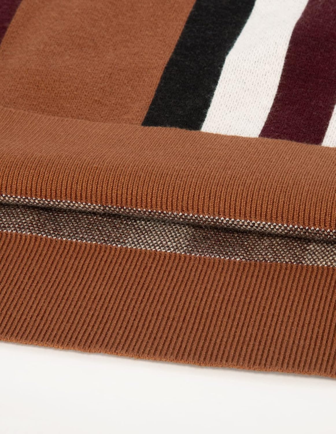 GRACE KARIN Mens Sweater Turtleneck Striped Pullover Fashion Christmas Sweater - Image 4