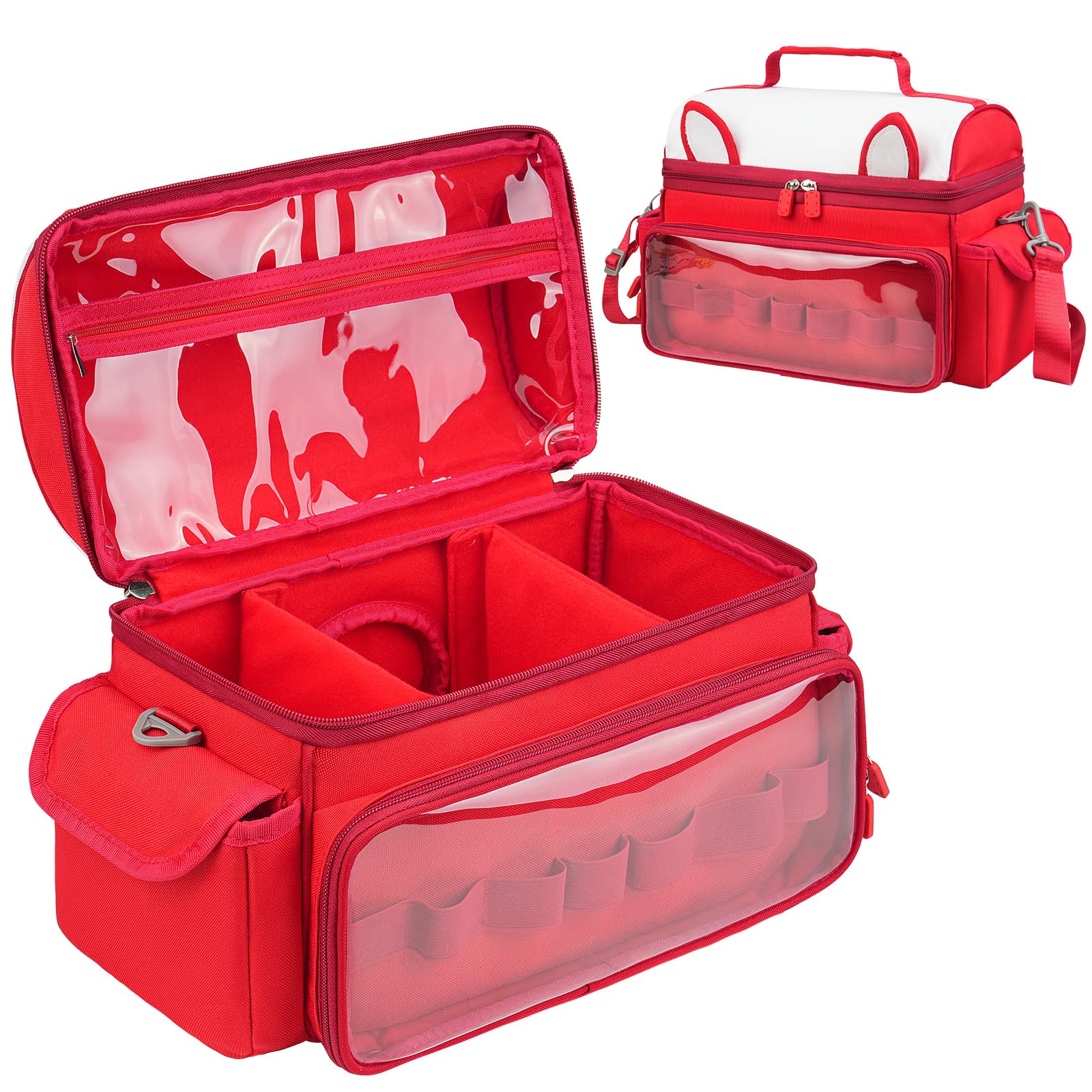 Jaffzora Carrying Case Compatible with Toniebox 2 & 1 Starter Set,Cute Storage Bag for Tonies Figures Characters,Tonies Headphones & Accessories