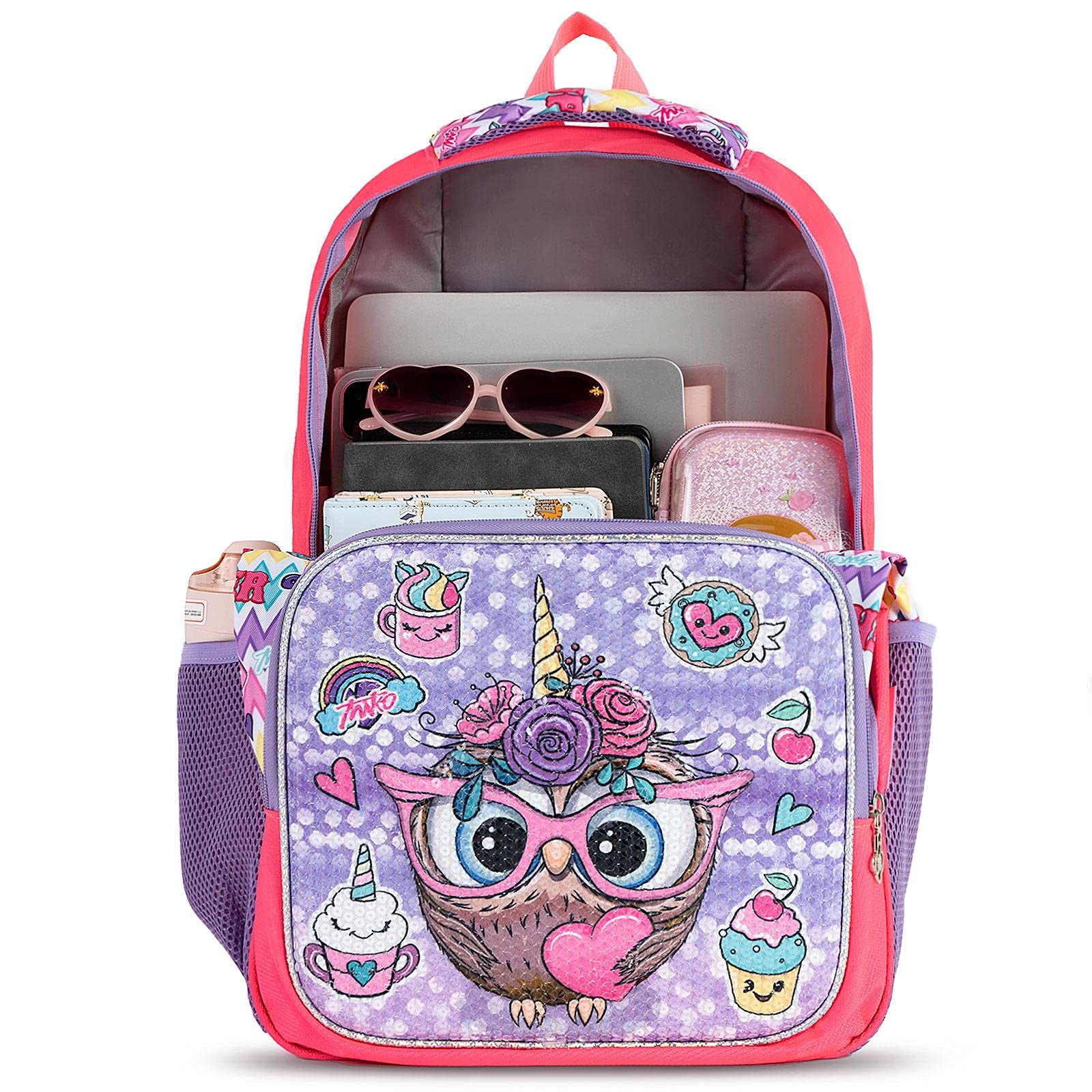 Zaino per Bambini Zaini Unicorn per Ragazze Glitter Paillettes Carino Borsa Scuola