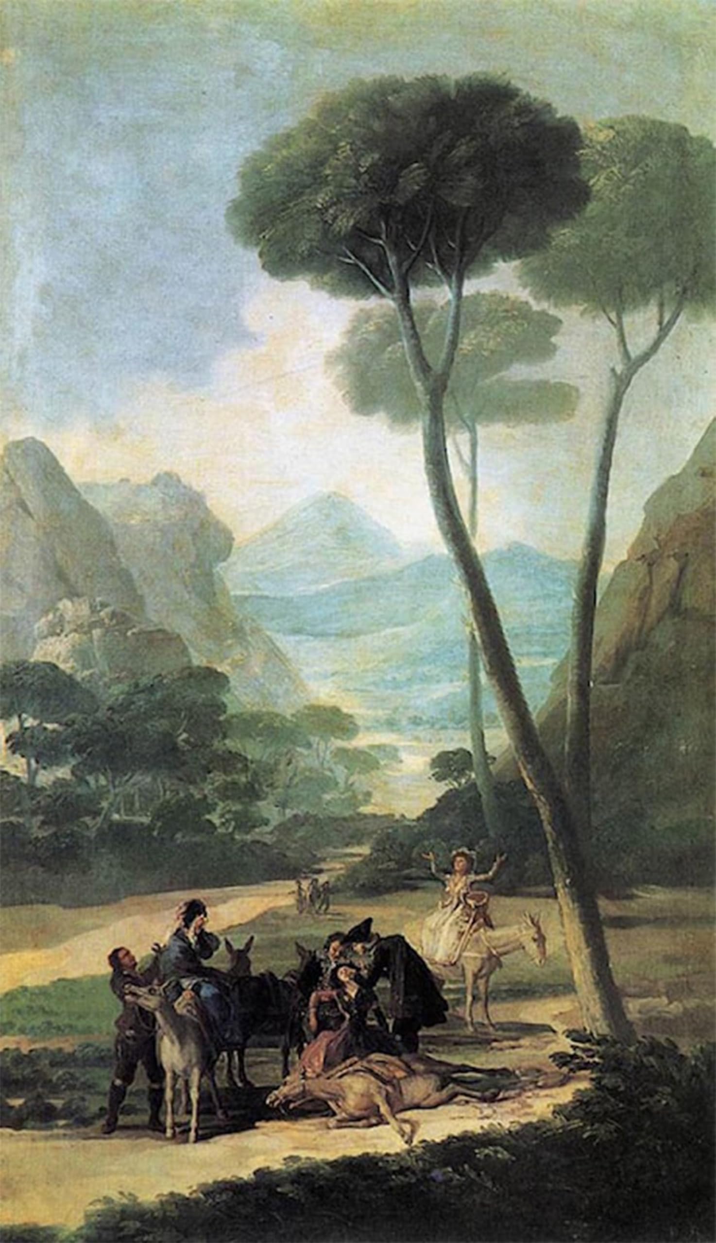 POSTERIIk Vintage Classic Picture Landscape Artwork The Fall Francisco de Goya Portrait Canvas Painting for Office Home Decor 60x90cm