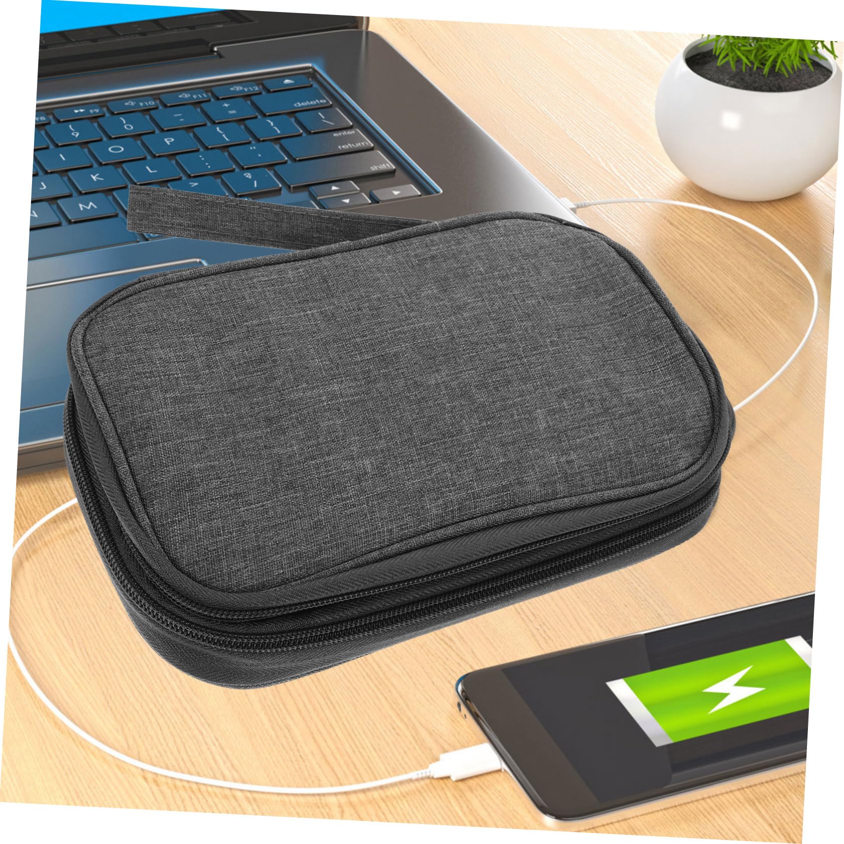 5 Stück Multifunktionale Kabel Organizer Tasche Elektronik Zubehör Aufbewahrung Reisebeutel mit Robustem Verschleißfestem Material Doppelter Schutz für Powerbank USB Kabel