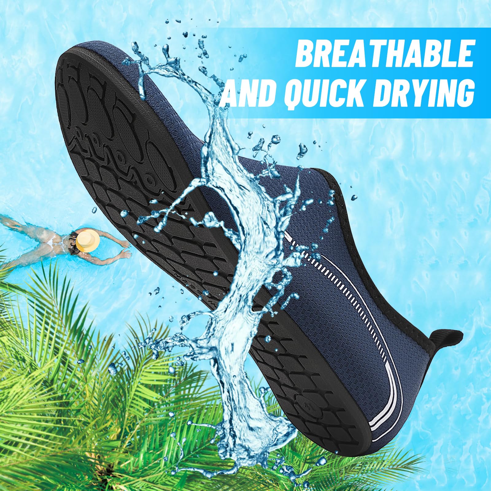 Uomo Donna Scarpe da Scoglio Water Shoes Scarpette per Scogli Scarpe Mare Antiscivolo Scarpe Spiaggia Traspirante Scarpe Acquatiche per Sport Acquatici Parco Acquatico.Gr.34-47 EU