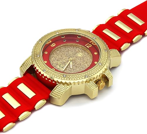 Miniatura 3 de Techno Pave Hip Hop Inspired Mens Bling-ed Out Watch - 52mm Case Size - Quartz Movement