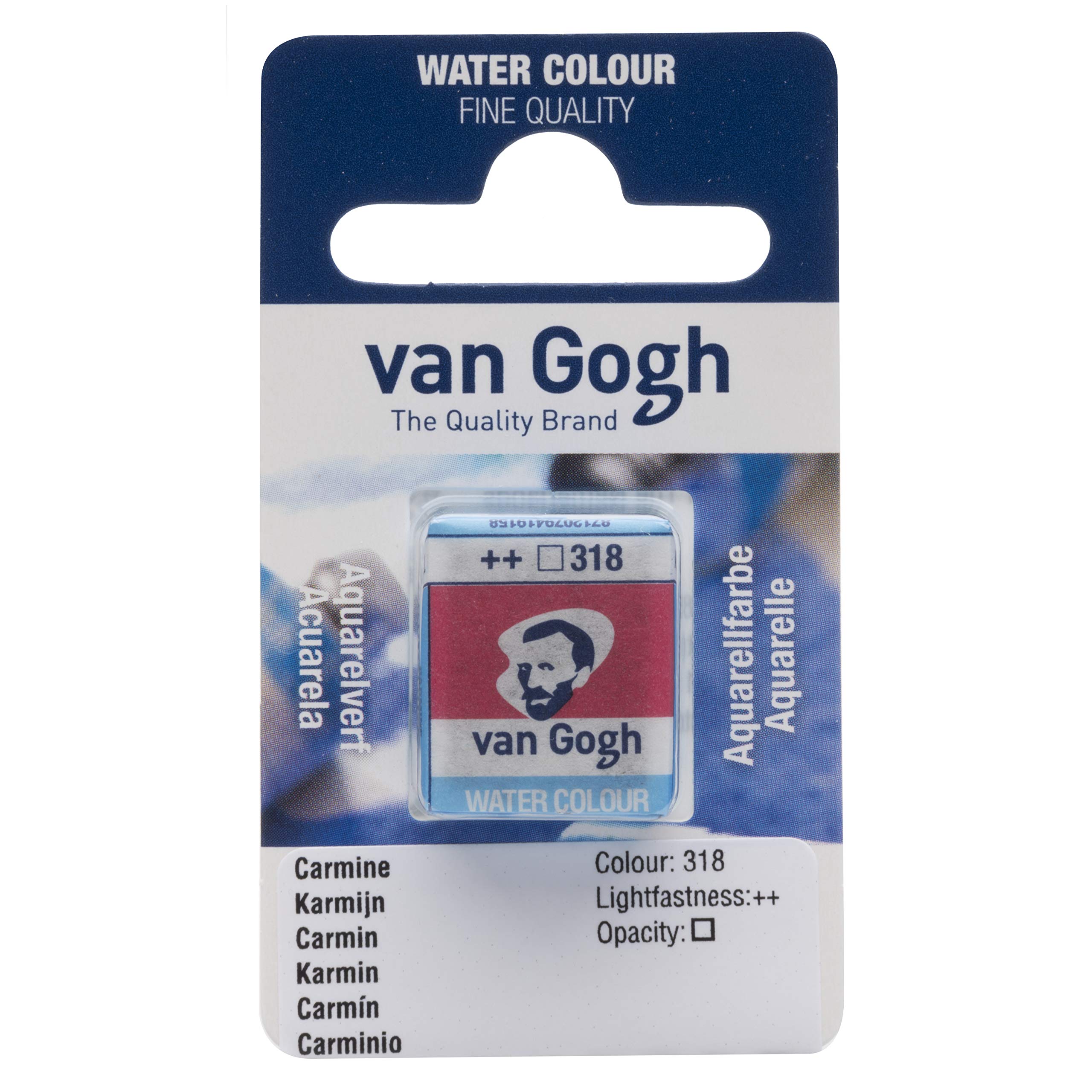 Van Gogh Watercolour Paint, Half Pan, Carmine 318