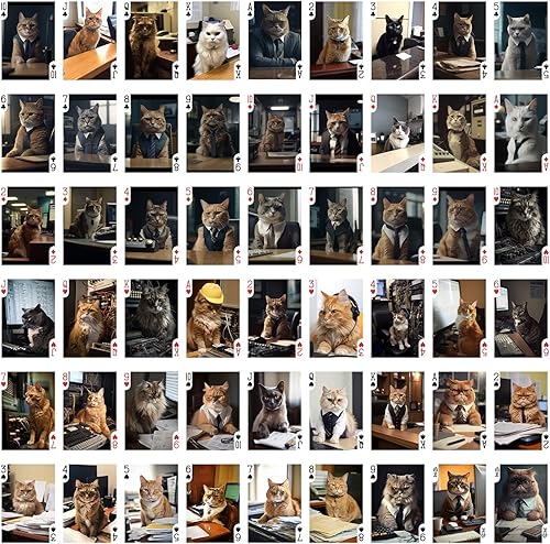 Miniatura 10 de Dibujos animados divertidos jugando a las cartas (baraja de póquer 54 cartas todas diferentes) Vintage Dibujos animados divertidos escenas de la vida