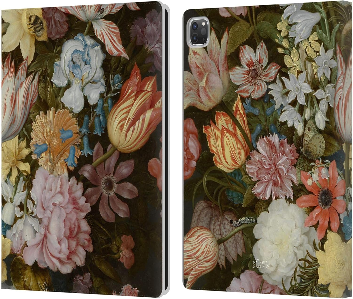 Head Case Designs Officially Licensed The National Gallery A Still Life of Flowers in A Wan-Li Vase Art Leather Wallet Case Compatible with Apple iPad Pro 13 M4 2024