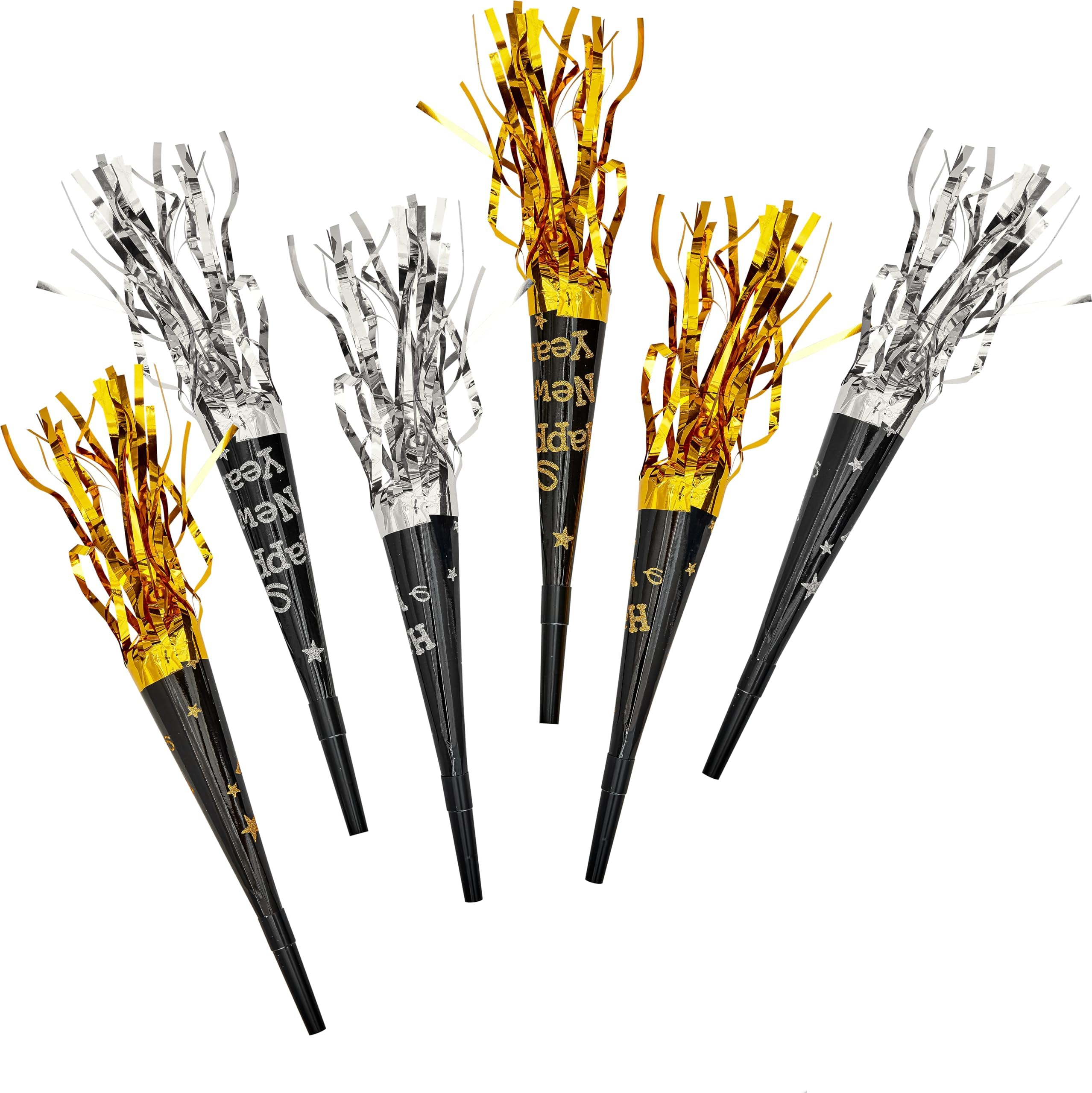 Rubies New Year's Eve 6-Pack Party Horns with Foil Streamers