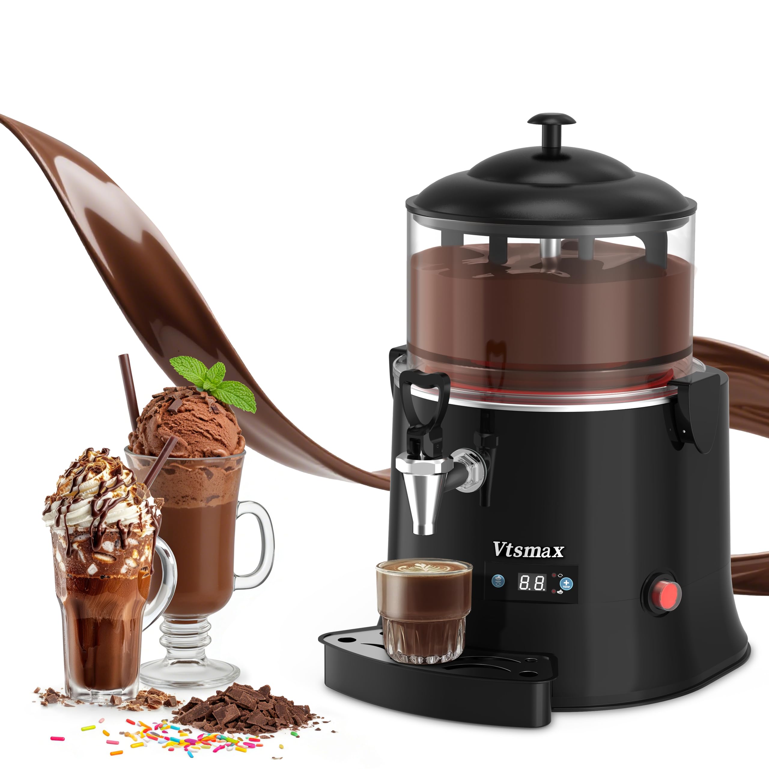 Amazon | Vtsmax ホットチョコレートメーカー 業務用 5L 100-110V 温度