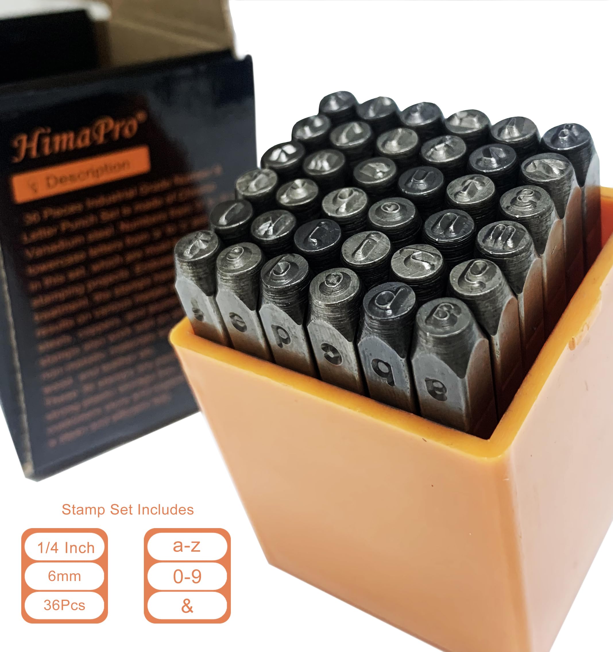 9PC Steel Metal Letter Number Stamp Set – 8mm Punch Tools For Leather, Wood, Metal Marking (0-9 With Storage Box)