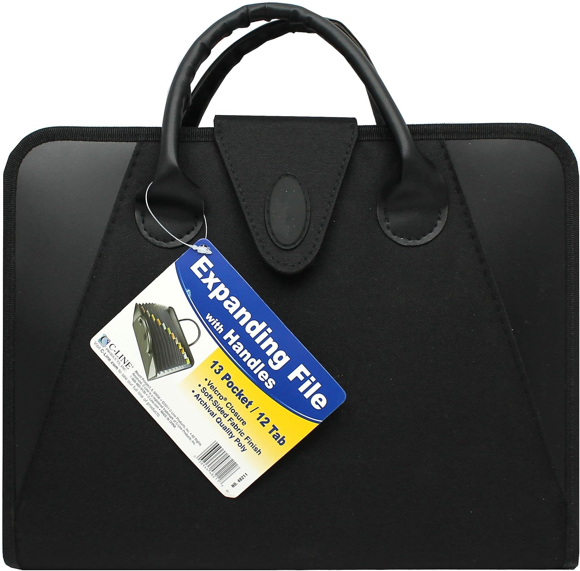 Expanding File with Handles, Letter, Polypropylene, Clear