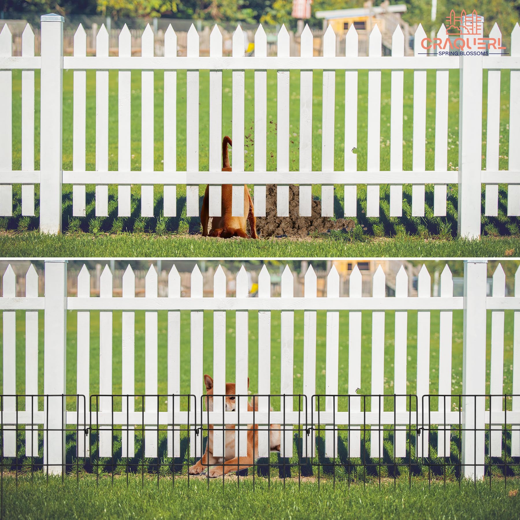 Craquerl 10 Pack Garden Animal Barrier Fence?1.6 inch Spacing no Dig