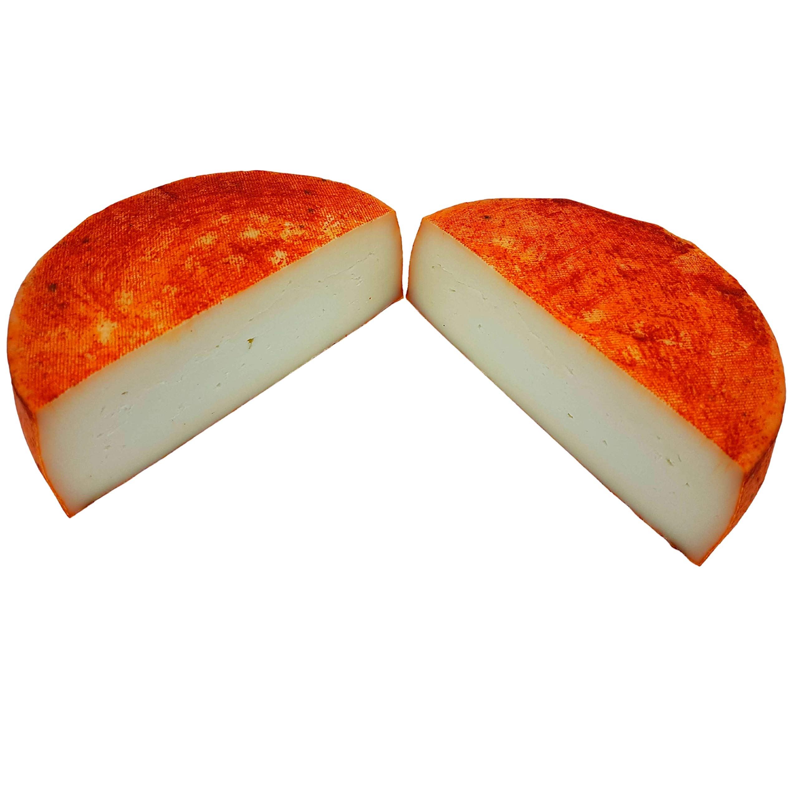 Queso de Cabra Curado al Pimentón - Queso Extremeño - Elaborado con leche pasteurizada de Cabra - Peso Aproximado 800 gramos - Madurado De 45 días a 2 meses, con Pimentón de la Vera.