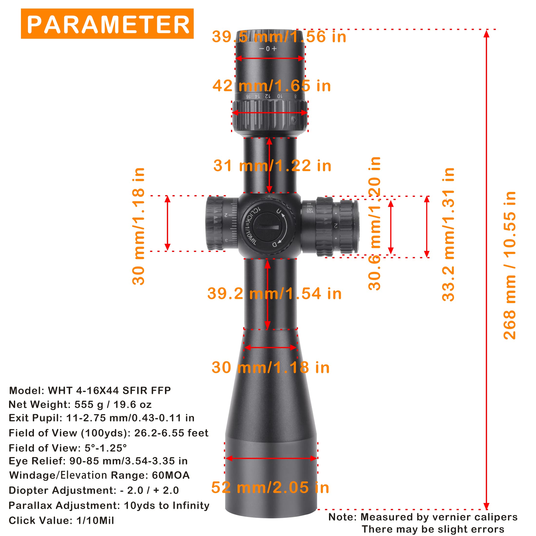 WESTHUNTER HD GEN2 4-16X50 SFIR FFP Lunette De Visée Illumination Zéro