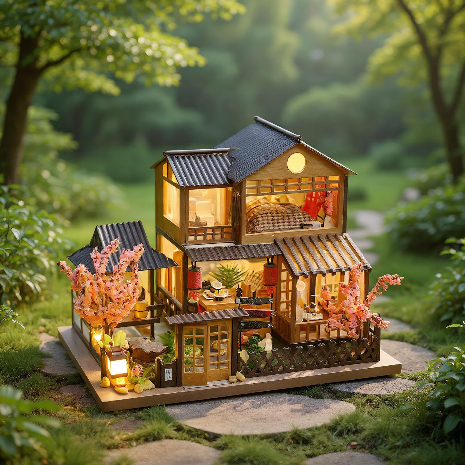 Puzzle 3D In Legno Artigianato 3D Realistico In Miniatura Con LED