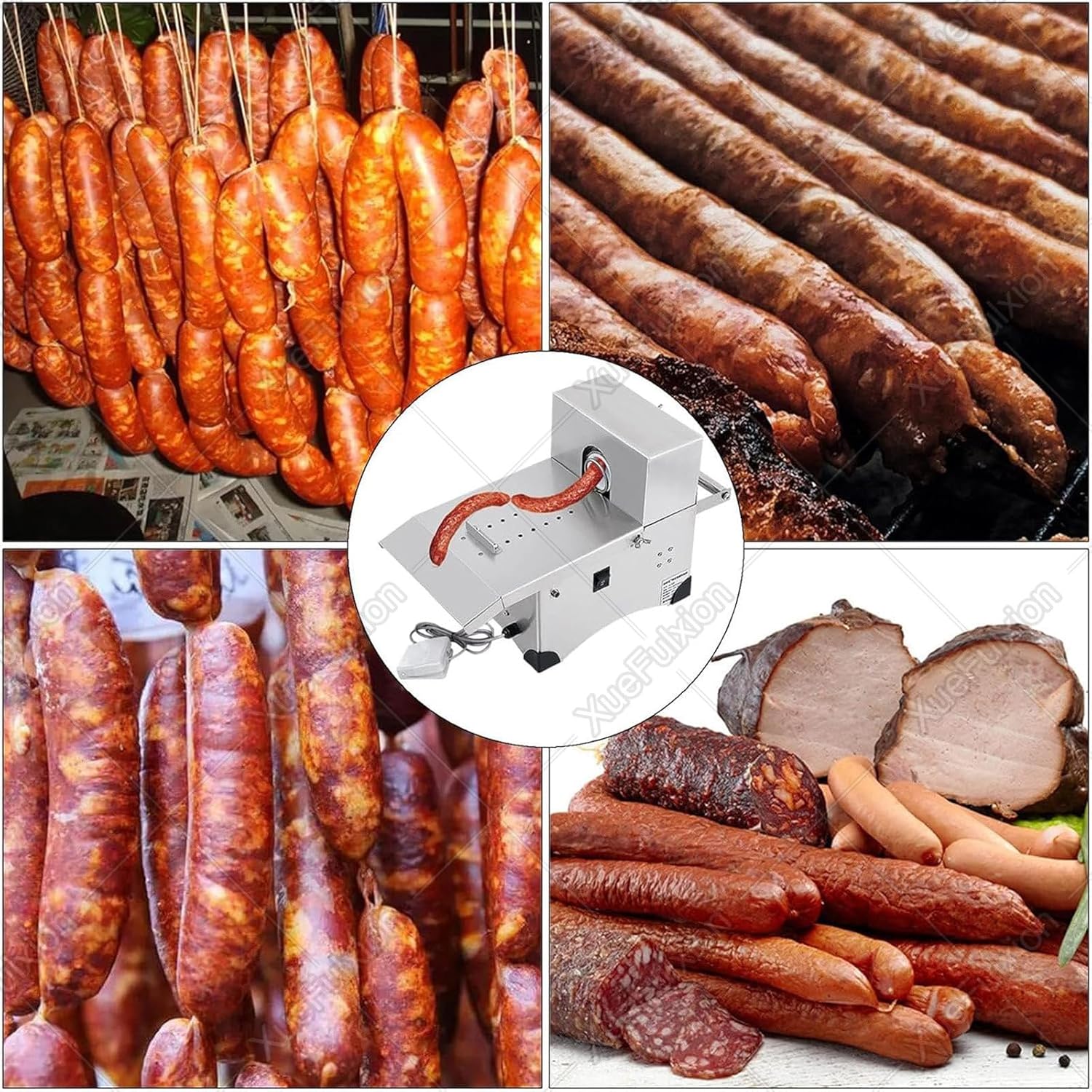 Electric Sausage Tying Machine,Electric Sausage Stuffer Machine,10-42mm Sausage Tying Knotting Machine, Automatic Sausage Binding Strapping Machine,Sausage Tying Knotting Machine