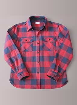 THE FLAT HEADフラットヘッド　チェック柄　ネルシャツ インディゴ染め ブロックチェック ネルシャツ FN-SNR-101LSP