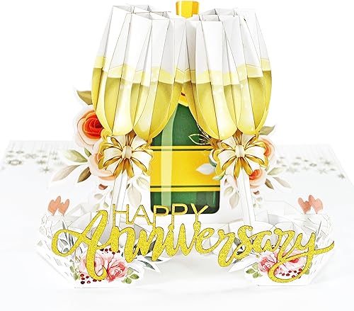 Miniatura 3 de CUTPOPUP - Tarjeta de felicitación de boda en 3D emergente (copas de champán)